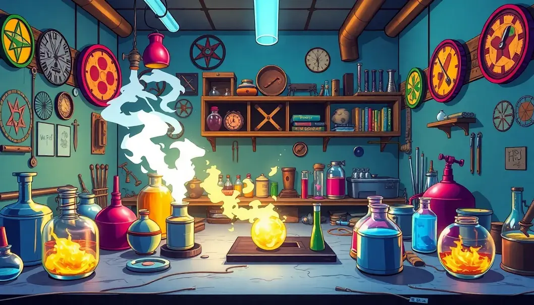 Transforming metals with alchemical experiments at home, inspired by Fullmetal Alchemist.